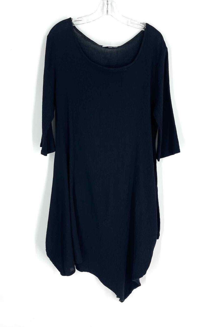 Bryn Walker Size XS Black Asymmetrical Cotton Designer Tunic
